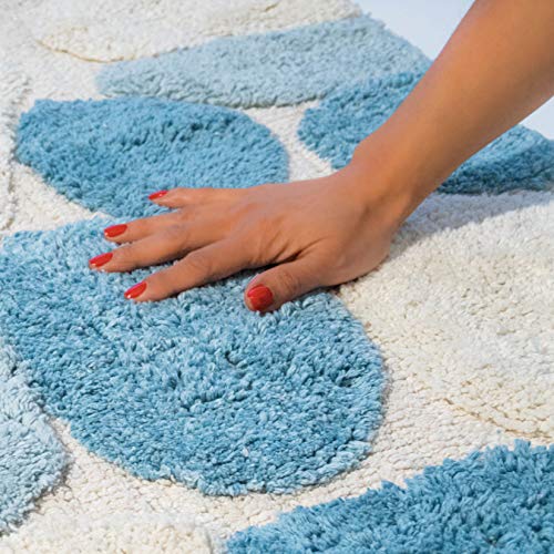 Chesapeake Merchandising Pebbles Cotton 24 in x 60 in Bath Runner, Spa