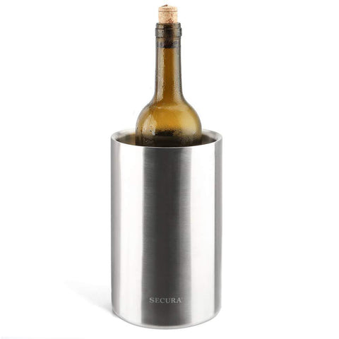 Secura Wine Cooler Bucket | 18/8 Stainless Steel Double Wall Wine Bottle Chiller Champagne Ice Bucket