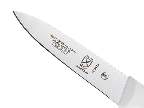 Mercer Culinary M18170 Paring Knife, 3", White