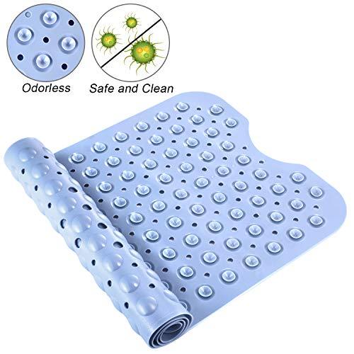 YINENN Bath Tub Shower Mat 40x16 Inch Non-Slip and Latex Free,Bathtub Mat with Suction Cups,Machine Washable Eco-Friendly Bath Mat (Clear)