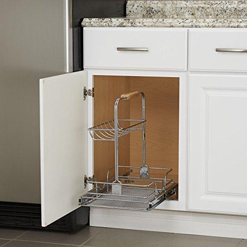 Household Essentials 1265B-1 Glidez Under Sink Sliding Organizer | Pull Out Cabinet Shelf | Wood | 11.5 Inches Wide