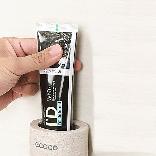 Automatic Toothpaste Dispenser Set with Wall Mounted Kids Hands Free Toothpaste Squeezer for Kids Shower Bathroom Sink. FDA and LFGB Listed. Pack of 1 (1 Pack)