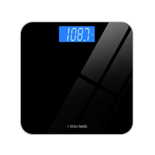 Innotech® Digital Bathroom Scale with Easy-to-Read Backlit LCD (White)