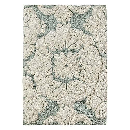 Better Trends / Pan Overseas Medallion 170 GSF 100-Percent Cotton 2-Piece Luxury Tufted Bath Rug Set, 21 by 34/17 by 24-Inch, Beige/Natural