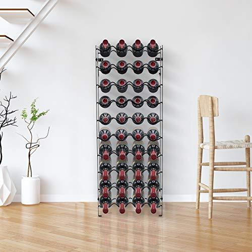 Sorbus Display Rack Large Capacity Wobble-Free Shelves Storage Stand for Bar, Basement, Wine Cellar, Kitchen, Dining Room, etc (Black), Height 40" - 100 Bottle