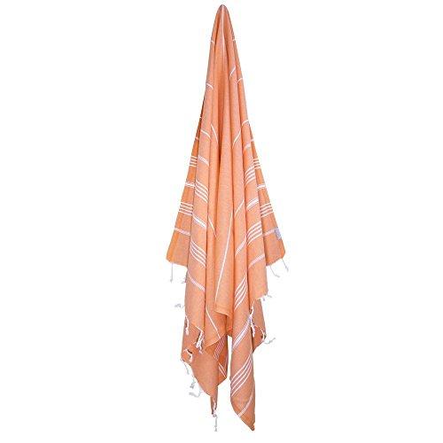 Turkish Bath and Beach Towel Set of 4 Variety Colors Classic Peshtemal 100% Cotton Oversized 39 X 70 Stylish Bath Beach Spa and Pool Towels