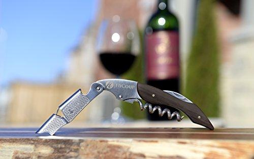 Professional Waiter’s Corkscrew by HiCoup - Rosewood Handle All-in-one Corkscrew, Bottle Opener and Foil Cutter, Used By Sommeliers, Waiters and Bartenders Around The World