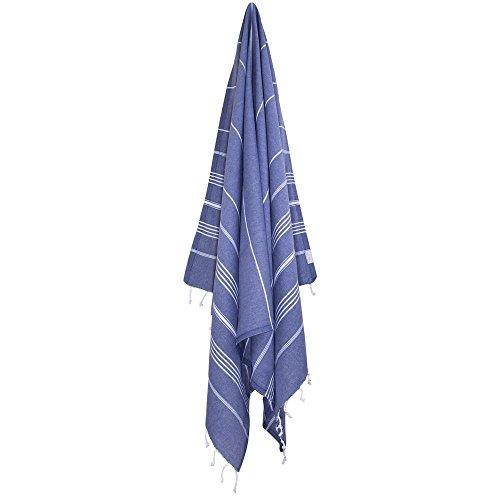 Turkish Bath and Beach Towel Set of 4 Variety Colors Classic Peshtemal 100% Cotton Oversized 39 X 70 Stylish Bath Beach Spa and Pool Towels