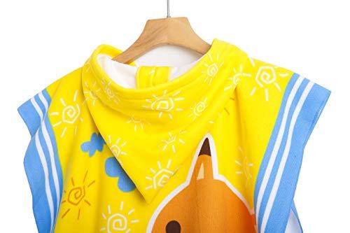 HETH Kids Hooded Beach and Bath Towel 100% Cotton Beach Swimming Coverup for Age 2-8 Years Old Multi-use for Bath/Shower/Pool(Tiger Shark)