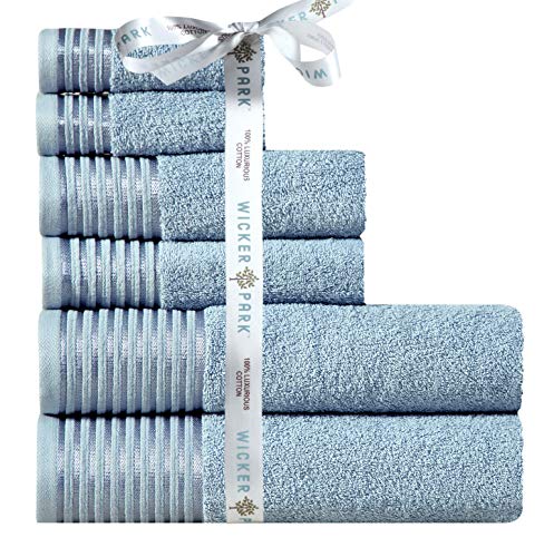 600 GSM Ultra Soft 100% Combed Cotton 6-piece Towel Set (Charcoal Black): 2 Bath towels, 2 Hand towels, 2 Washcloths, Long-staple Cotton, Spa Hotel Quality, Super Absorbent, Machine Washable