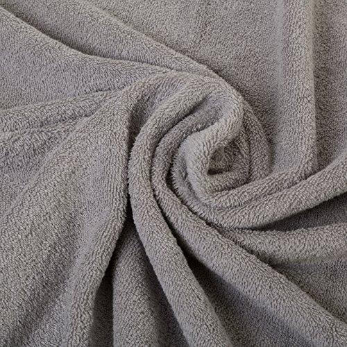 Qute Home Towels 100% Turkish Cotton Gray Bath Towels Set | Super Soft Highly Absorbent | Spa & Hotel Towels Quality Quick Dry Grey Towel Sets for Bathroom, Shower Towel, Gym –(Bath Towel - Set of 2)