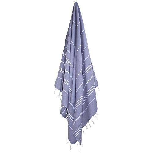 Turkish Bath and Beach Towel Set of 4 Variety Colors Classic Peshtemal 100% Cotton Oversized 39 X 70 Stylish Bath Beach Spa and Pool Towels