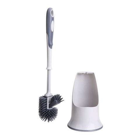 Toilet Brush Set,Toilet Bowl Brush and Holder for Bathroom Toilet - White