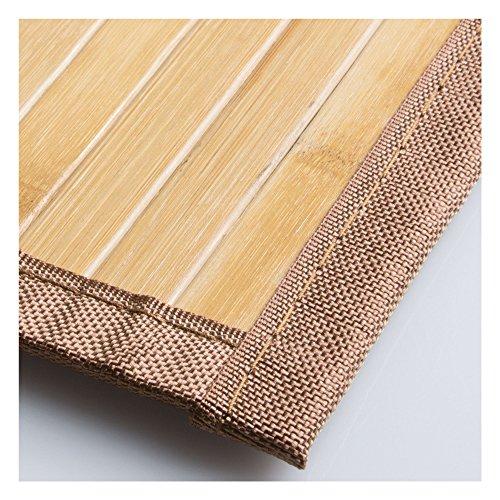 InterDesign Formbu Bamboo Floor Mat Non-Skid, Water-Resistant Runner Rug for Bathroom, Kitchen, Entryway, Hallway, Office, Mudroom, Vanity, 17" x 24", Natural Beige