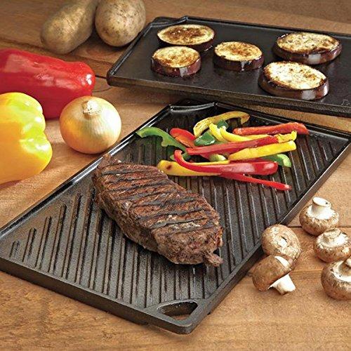 Lodge Cast Iron Reversible Grill/Griddle, LDP3, 16.75" x 9.5"