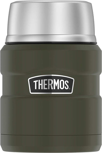 Thermos Stainless King 16 Ounce Food Jar with Folding Spoon, Stainless Steel