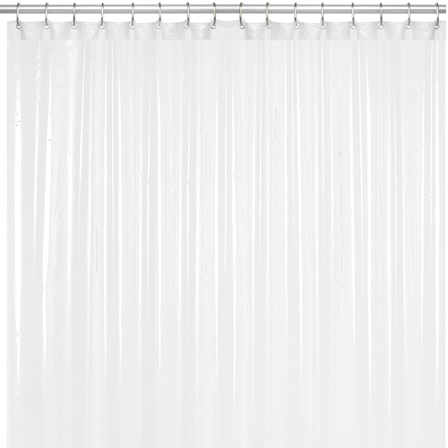 LiBa Mildew Resistant Anti-Bacterial PEVA 8G Shower Curtain Liner, 72x72