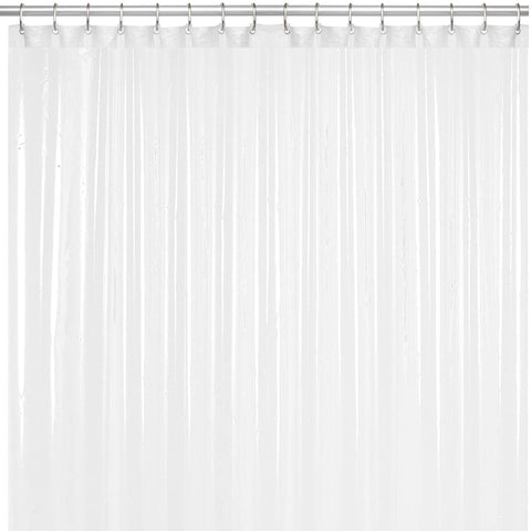 LiBa Mildew Resistant Anti-Bacterial PEVA 8G Shower Curtain Liner, 72x72