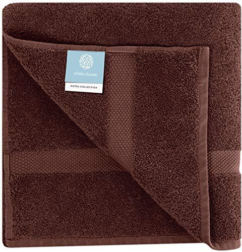 Luxury White Bath Towels Large - Circlet Egyptian Cotton | Highly Absorbent Hotel spa Collection Bathroom Towel | 27x54 Inch | Set of 4