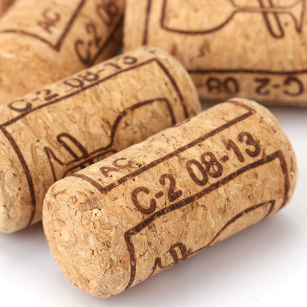 Tebery #8 Natural Wine Corks Premium Straight Cork Stopper 7/8" x 1 3/4", Excellent for Bottled Wine - 100 Count