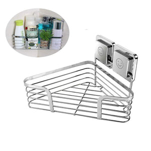 VIAV Bathroom Shelf Organizer Storage Adhesive Shower Caddy Basket Stainless Steel No Drilling No Rusting (Style A)