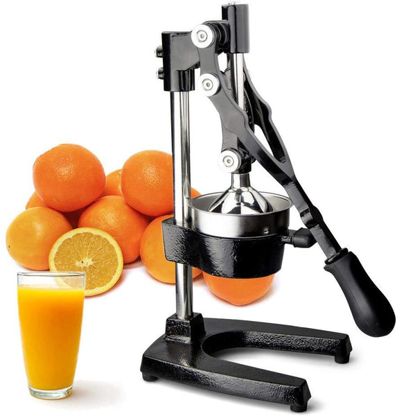 TrueCraftware Commercial Citrus Juicer Hand Press - Manual Juicer Extractor - Fruit Juice Press - Heavy Duty Cast Iron Citrus Juicer