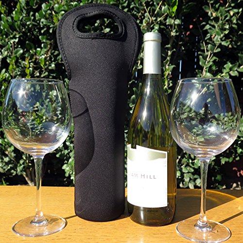 Wine Tote Carrier Bag/Purse For Champagne, Wine, Water Bottles (Black) by LAZY DOG WAREHOUSE