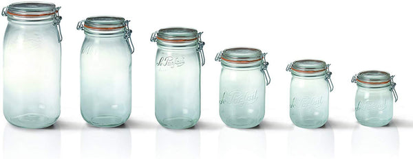 Super Deluxe Mason jar, French Glass, 750 ml, 6 Pieces