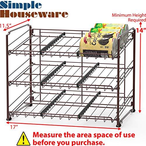 SimpleHouseware Stackable Can Rack Organizer, Chrome