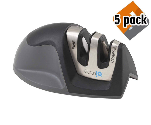 KitchenIQ 50009 Edge Grip 2-Stage Knife Sharpener, Black
