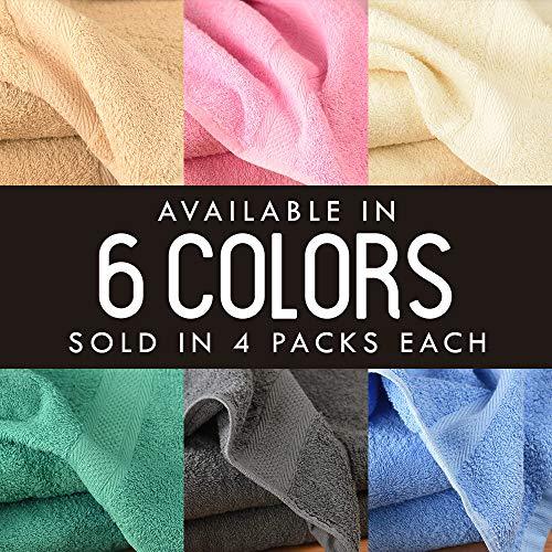 CrystalTowels 7-Pack Bath Towels - Extra-Absorbent - 100% Cotton - 27" x 52"