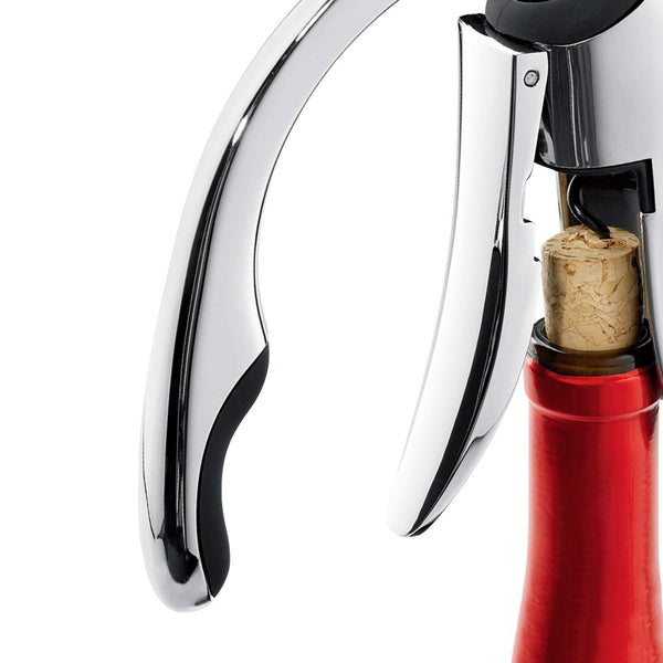 Keissco Compact Wine opener Stainless Steel Vertical Lever Corkscrew with Foil Cutter