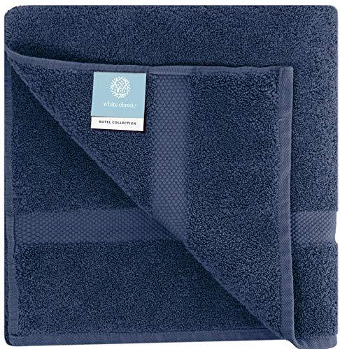 Luxury White Bath Towels Large - Circlet Egyptian Cotton | Highly Absorbent Hotel spa Collection Bathroom Towel | 27x54 Inch | Set of 4