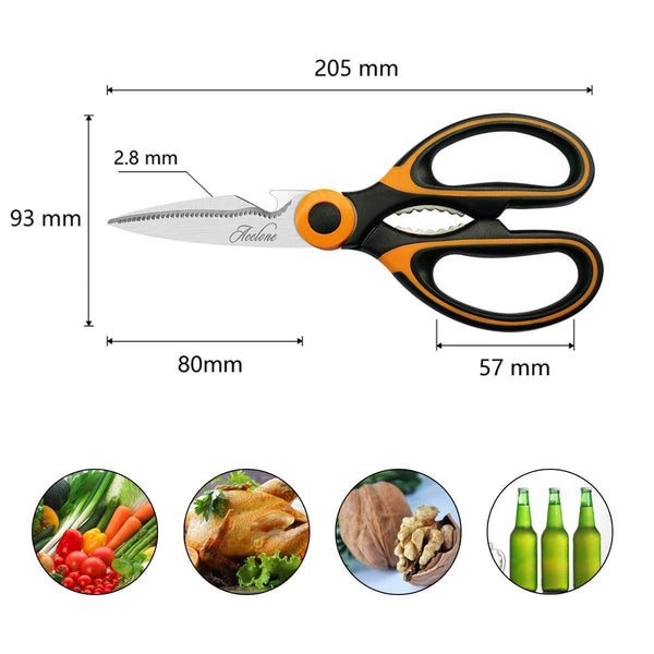 Kitchen Shears, Acelone Premium Heavy Duty Shears Ultra Sharp Stainless Steel Multi-function Kitchen Scissors for Chicken/Poultry/Fish/Meat/Vegetables/Herbs/BBQ