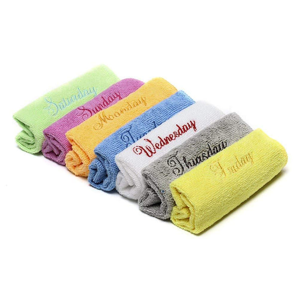 Microfiber Face Towels Washcloths (7-Pack 12x12") - Soft, Fast Drying Cleaning Towel,Fit for Multi-Purpose Exfoliating, Highly Absorbent Extra for Hand, Gym ,Spa &Travel or General House Cleaning.