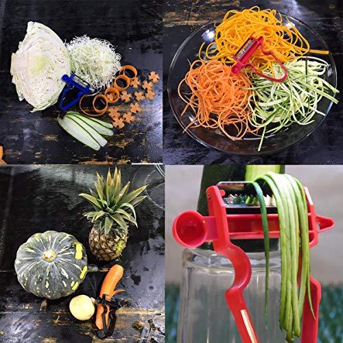 Magic Trio Peelers Set of 3 New Upgrade Potato Peeler Cabbage Stainless Steel Shredder Slicer Fruit Vegetable Kitchen Starter Kit for Mom by Great Home (Ship From US) Summer Promotion ONLY WEEK