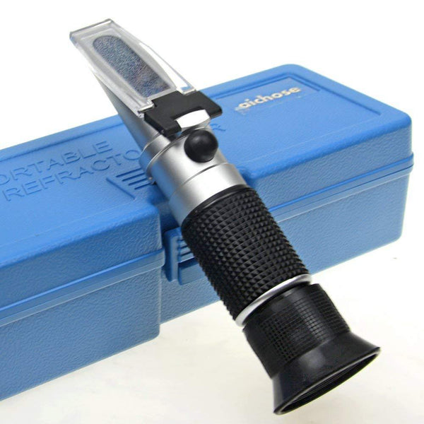 Honey Refractometer for Honey Moisture, Brix and Baume, 3-in-1 Uses, 58-90% Brix Scale Range Honey Moisture Tester, with ATC, Ideal for Honey, Maple Syrup, and Molasses, Bee Keeping Supplies