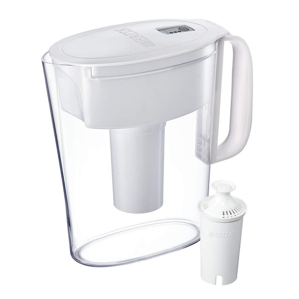 Brita Small 5 Cup Water Filter Pitcher with 1 Standard Filter, BPA Free – Metro, White