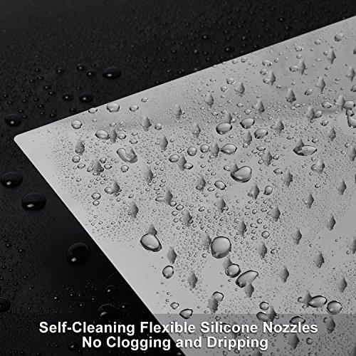 12 Inches Square Rain Showerhead with 11 Inches Adjustable Extension Arm,Large Stainless Steel High Pressure Shower Head,Ultra Thin Rainfall Bath Shower with Silicone Nozzle Easy to Clean and Install