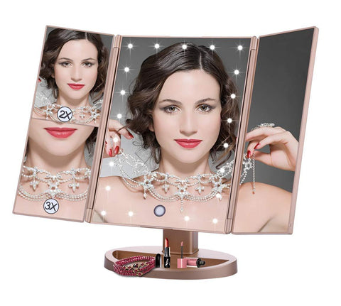 EMOCCI LED Makeup Mirror 21 Led Lighted Vanity Mirrors