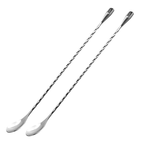 Hiware LZS13B 12 Inches Stainless Steel Mixing Spoon, Spiral Pattern Bar Cocktail Shaker Spoon