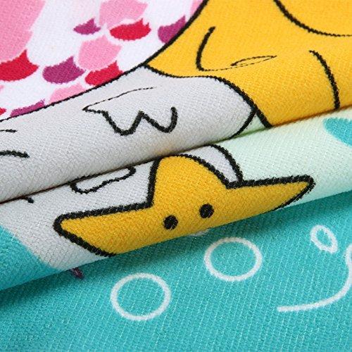 AYUQI Kids Poncho Towel for Bath Beach Swimming Hooded Towel, Kids Soft Cartoon Bathrobe Fast Drying Towel for Girls