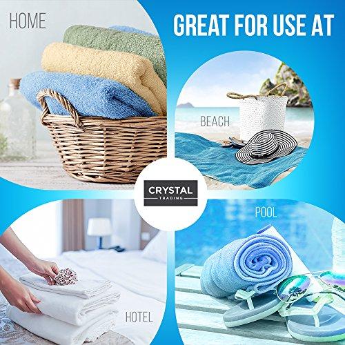 CrystalTowels 7-Pack Bath Towels - Extra-Absorbent - 100% Cotton - 27" x 52"