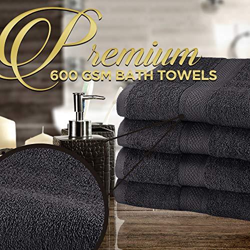 CrystalTowels 7-Pack Bath Towels - Extra-Absorbent - 100% Cotton - 27" x 52"