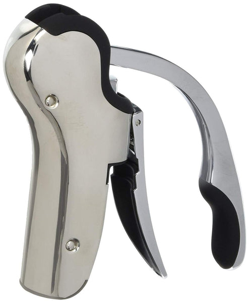 Keissco Compact Wine opener Stainless Steel Vertical Lever Corkscrew with Foil Cutter