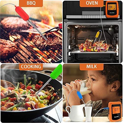 Bluetooth Meat Thermometer Wireless Digital BBQ Thermometer Instant Read Cooking Food Thermometer with 6 Probes Used for Smoker Kitchen Oven Grill Support iOS & Android by ThermoOne