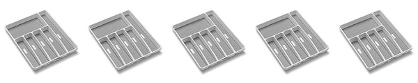 madesmart Classic Large Silverware Tray - White | CLASSIC COLLECTION | 6-Compartments |  Soft-grip Lining and Non-slip Feet |BPA-Free