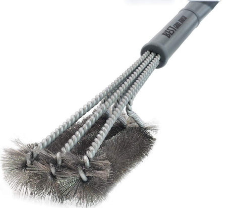 Best BBQ Grill Brush Stainless Steel 18" Barbecue Cleaning Brush w/Wire Bristles & Soft Comfortable Handle - Perfect Cleaner & Scraper for Grill Cooking Grates