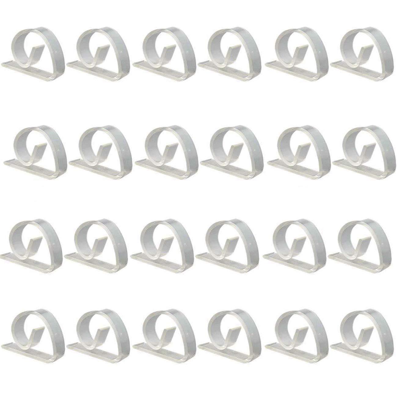 Ogrmar 24 Pack Clear Plastic Tablecloth Clips Table Cover Holder Party (24 Pack)