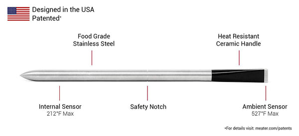 New MEATER+165ft Long Range Smart Wireless Meat Thermometer for The Oven Grill Kitchen BBQ Smoker Rotisserie with Bluetooth and WiFi Digital Connectivity